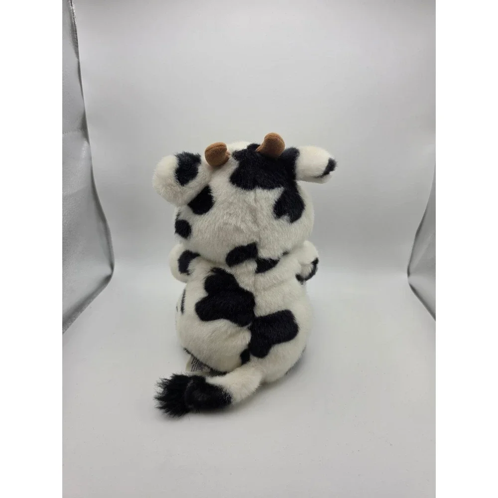 Vintage 1995 Soft Classics Toys R Us Cow Plush Black White Spotted 10 Inch